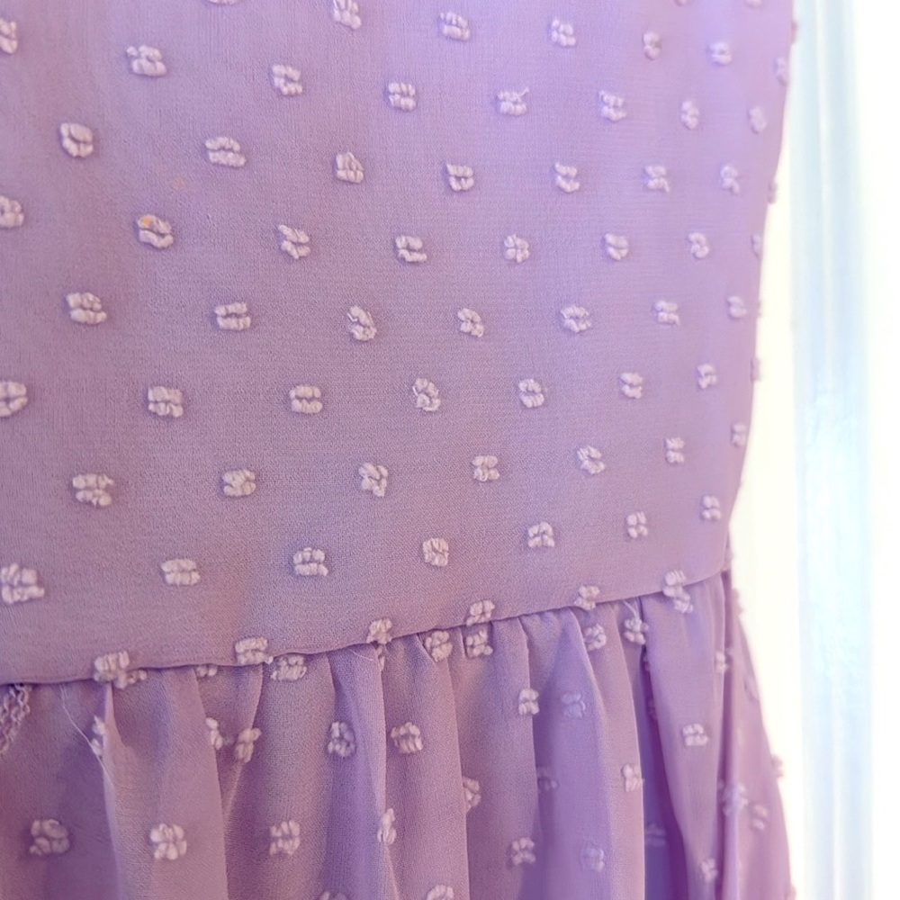 Rare Editions Lavender Ruffle Dress - Picture 7 of 7